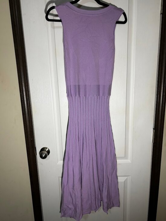 Dresses & Skirts - Lavender Purple Ribbed Knit Sleeveless Midi Dress Size L